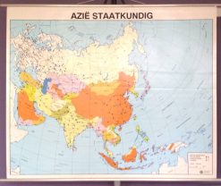 Oude Schoolkaart Azië staatkundig