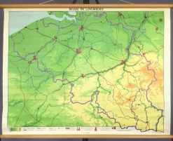 Oude Schoolkaart België en Luxemburg