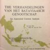 The verhandelingen van het Batviaasch genootschap: An annotated content analysis - Lian The and Paul W. van der Veur