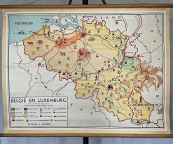 Oude Schoolkaart België en Luxemburg