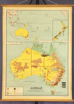 Oude Schoolkaart Australië