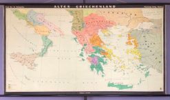 Oude Schoolkaart Altes Griechenland (Alleen afhalen)