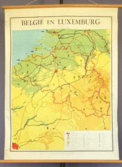 Oude Schoolkaart België en Luxemburg