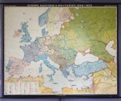 Oude Schoolkaart Europa nach dem 2. Weltkrieg 1945-1975 (Alleen ophalen)