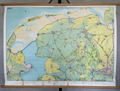 Oude Schoolkaart Noord Nederland