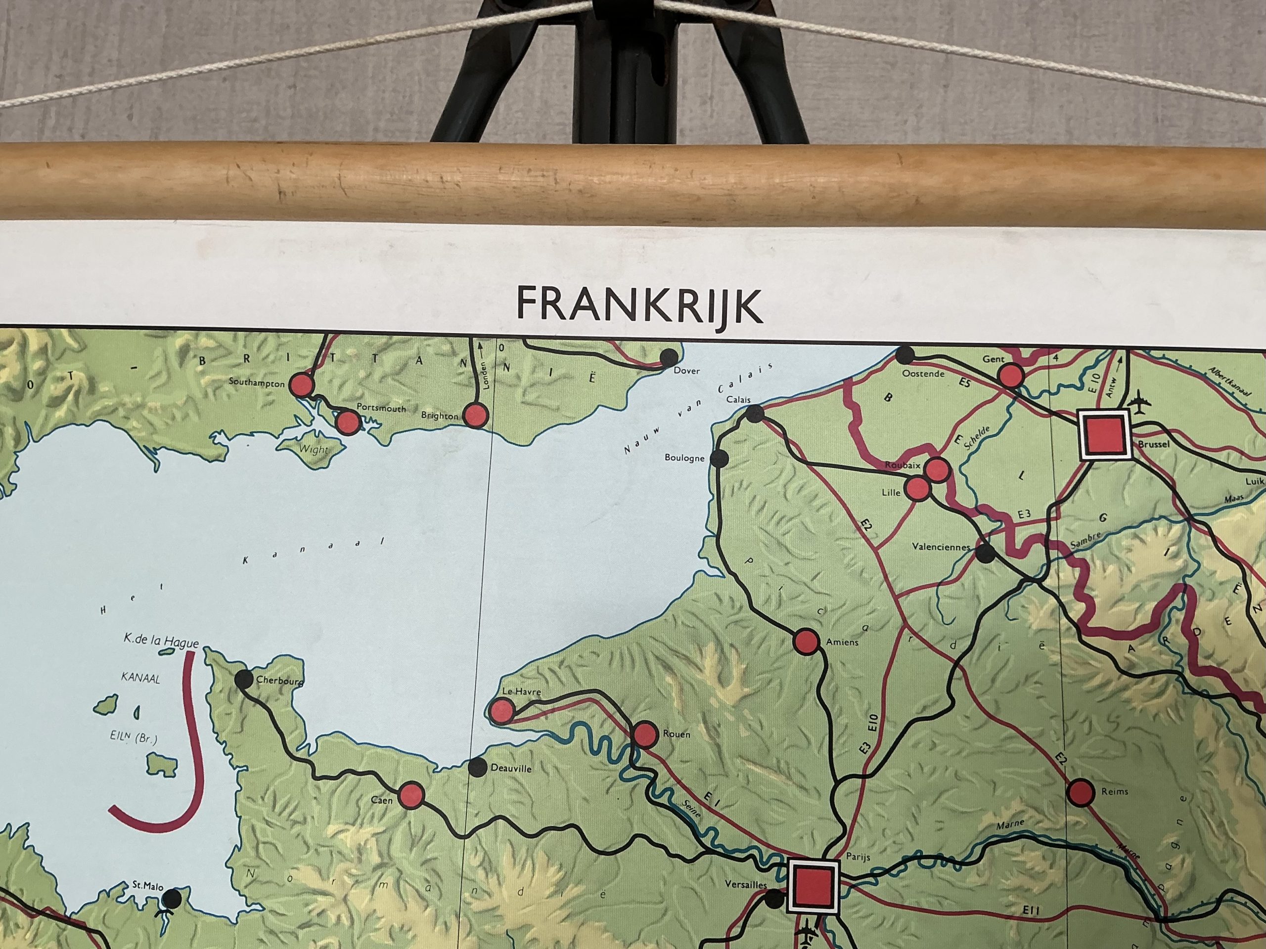 Oude Schoolkaart Frankrijk - Afbeelding 3