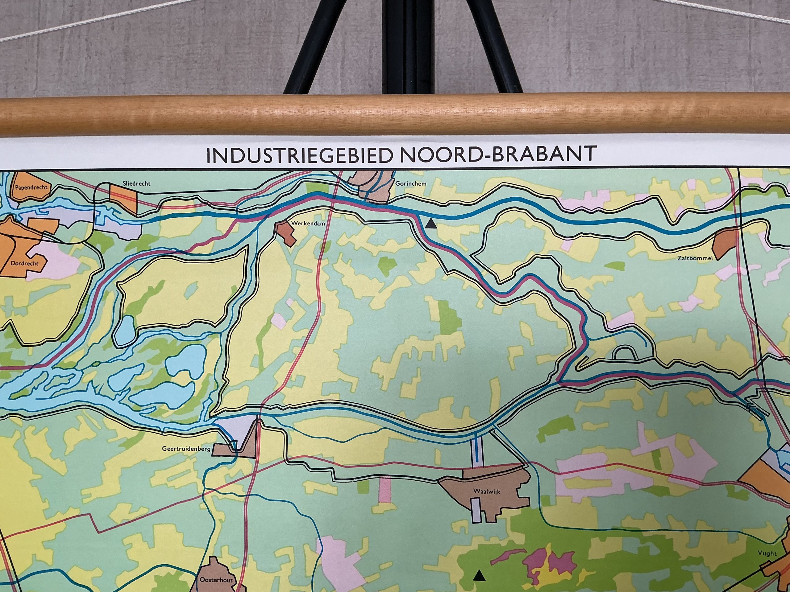Oude Schoolkaart Industriegebied Noord-Brabant - Afbeelding 3