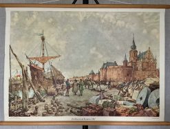 Oude Schoolkaart De Hanzestad Kampen (1441)