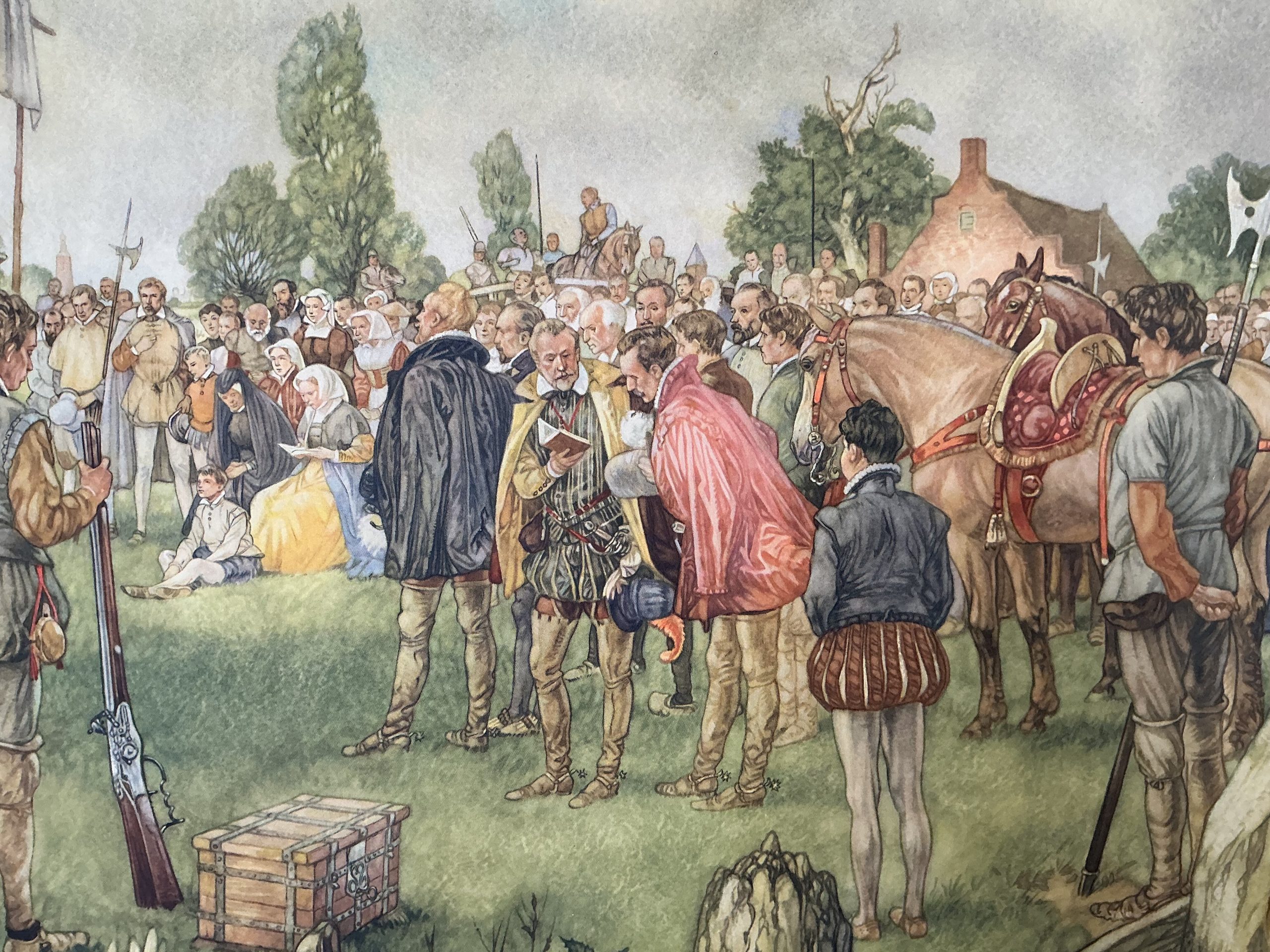 Oude Schoolkaart Hagepreek bij de Hoornbrug bij Rijswijk (1566) - Afbeelding 7