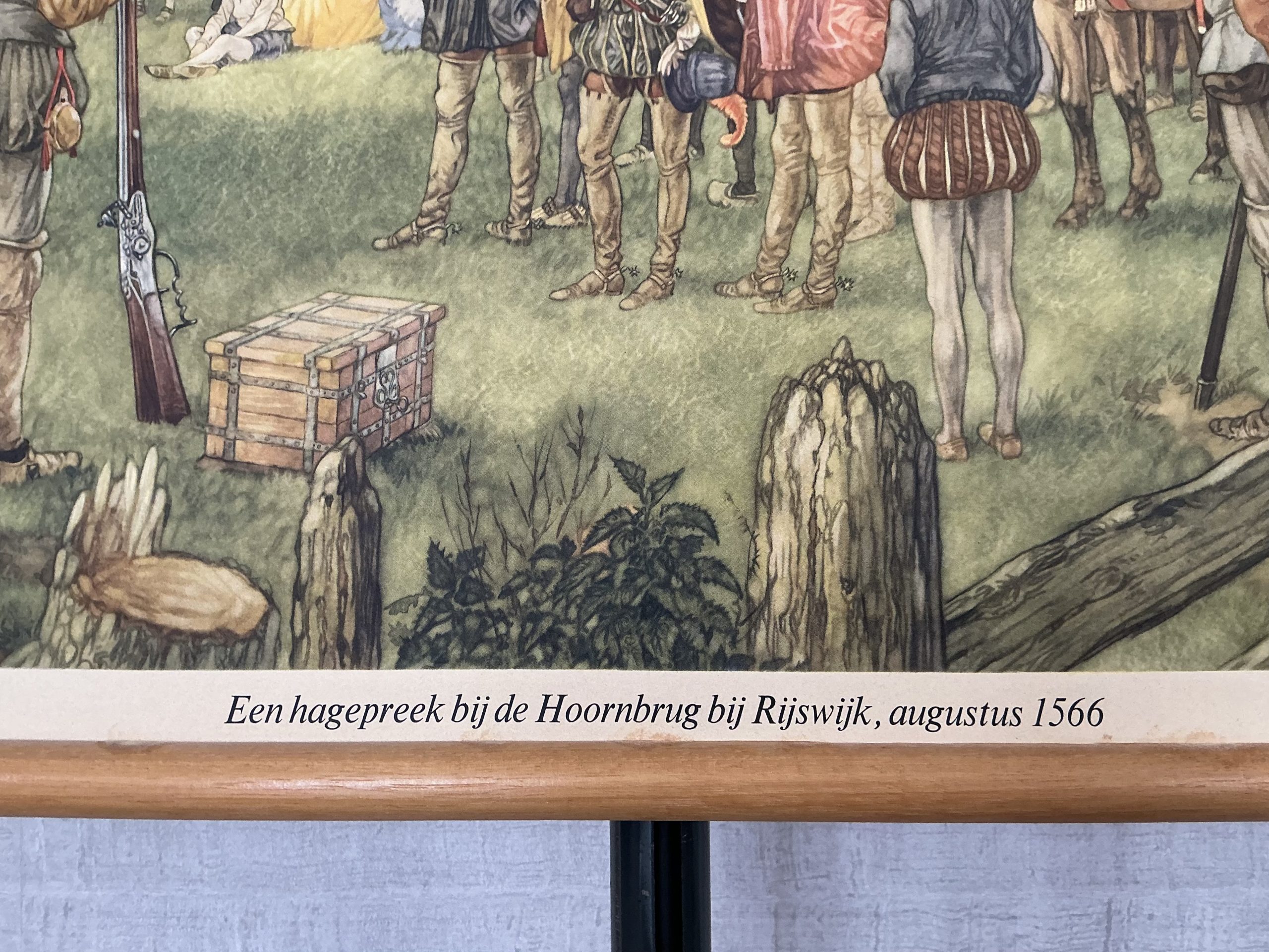 Oude Schoolkaart Hagepreek bij de Hoornbrug bij Rijswijk (1566) - Afbeelding 10