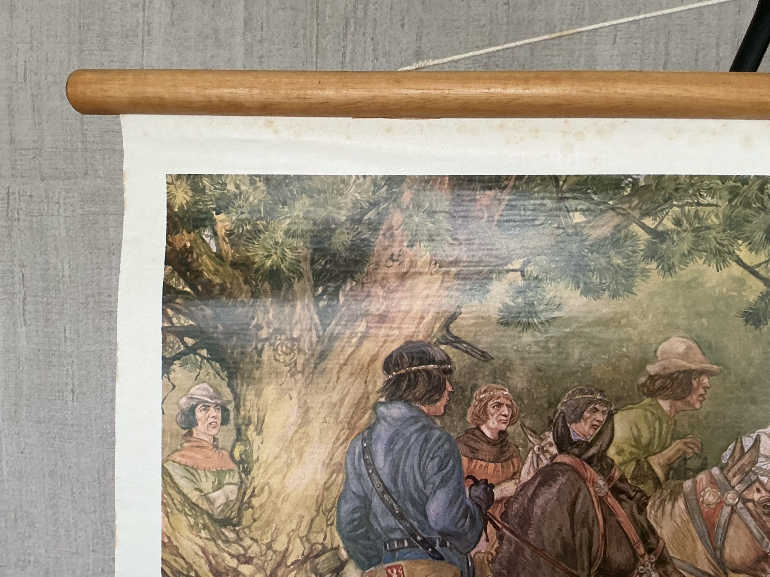 Oude Schoolkaart Floris V wordt door edelen gevangen genomen (1296) - Afbeelding 2