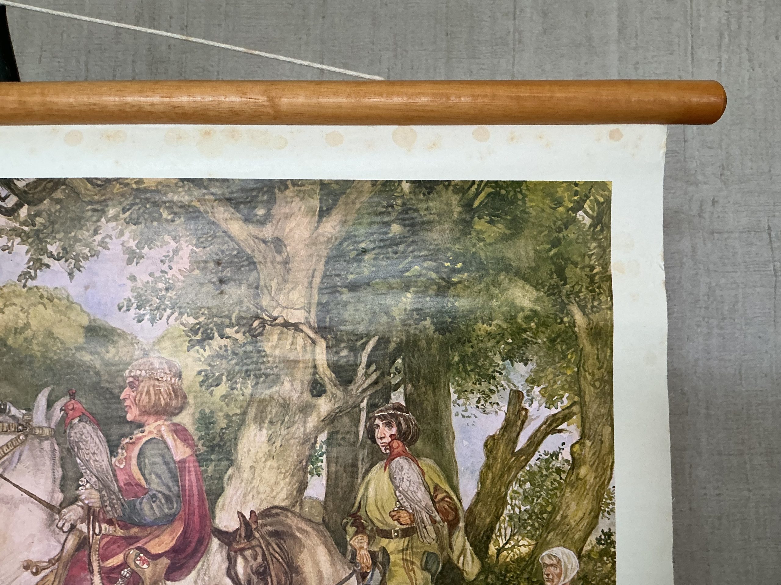 Oude Schoolkaart Floris V wordt door edelen gevangen genomen (1296) - Afbeelding 4