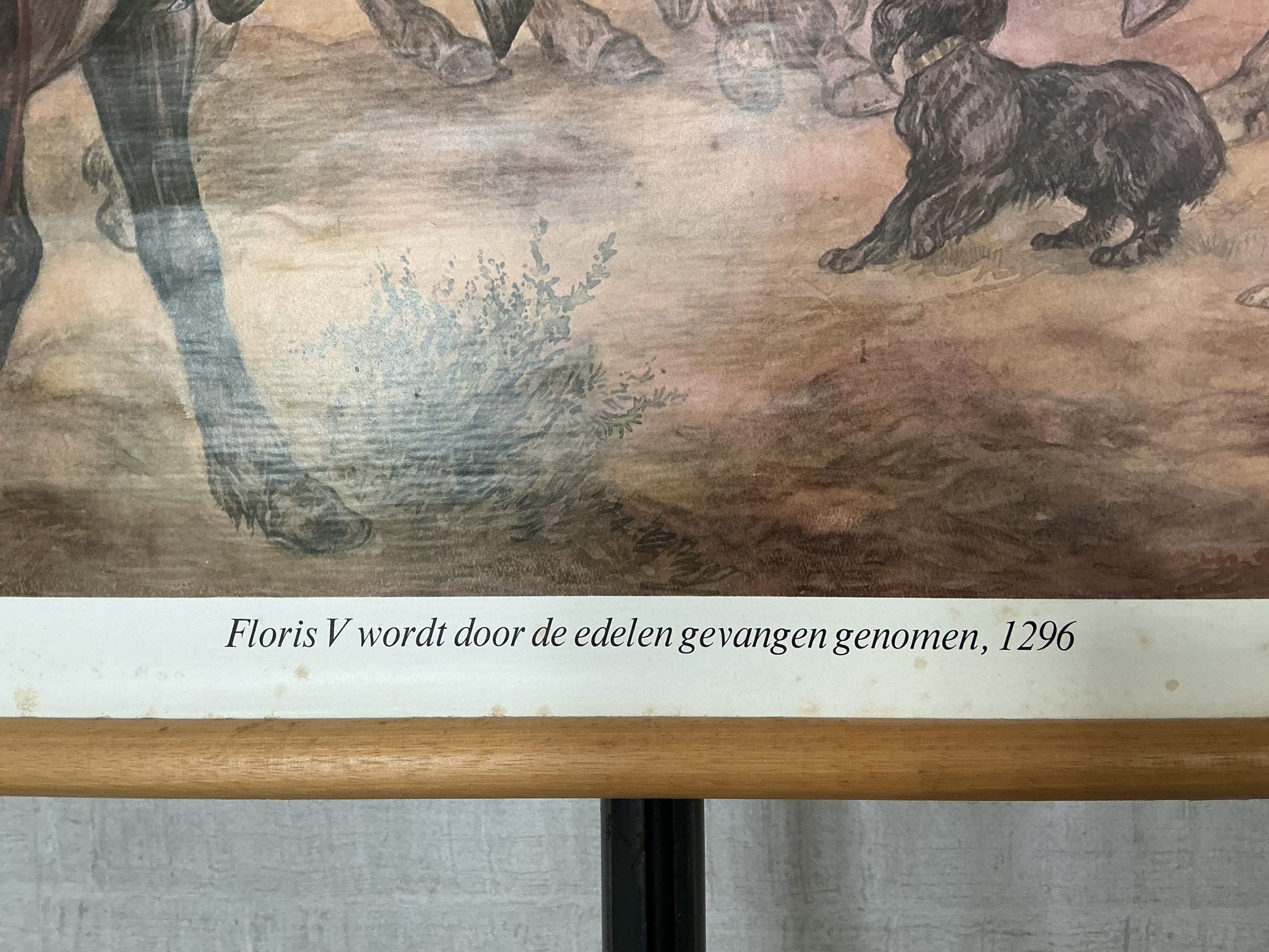 Oude Schoolkaart Floris V wordt door edelen gevangen genomen (1296) - Afbeelding 9