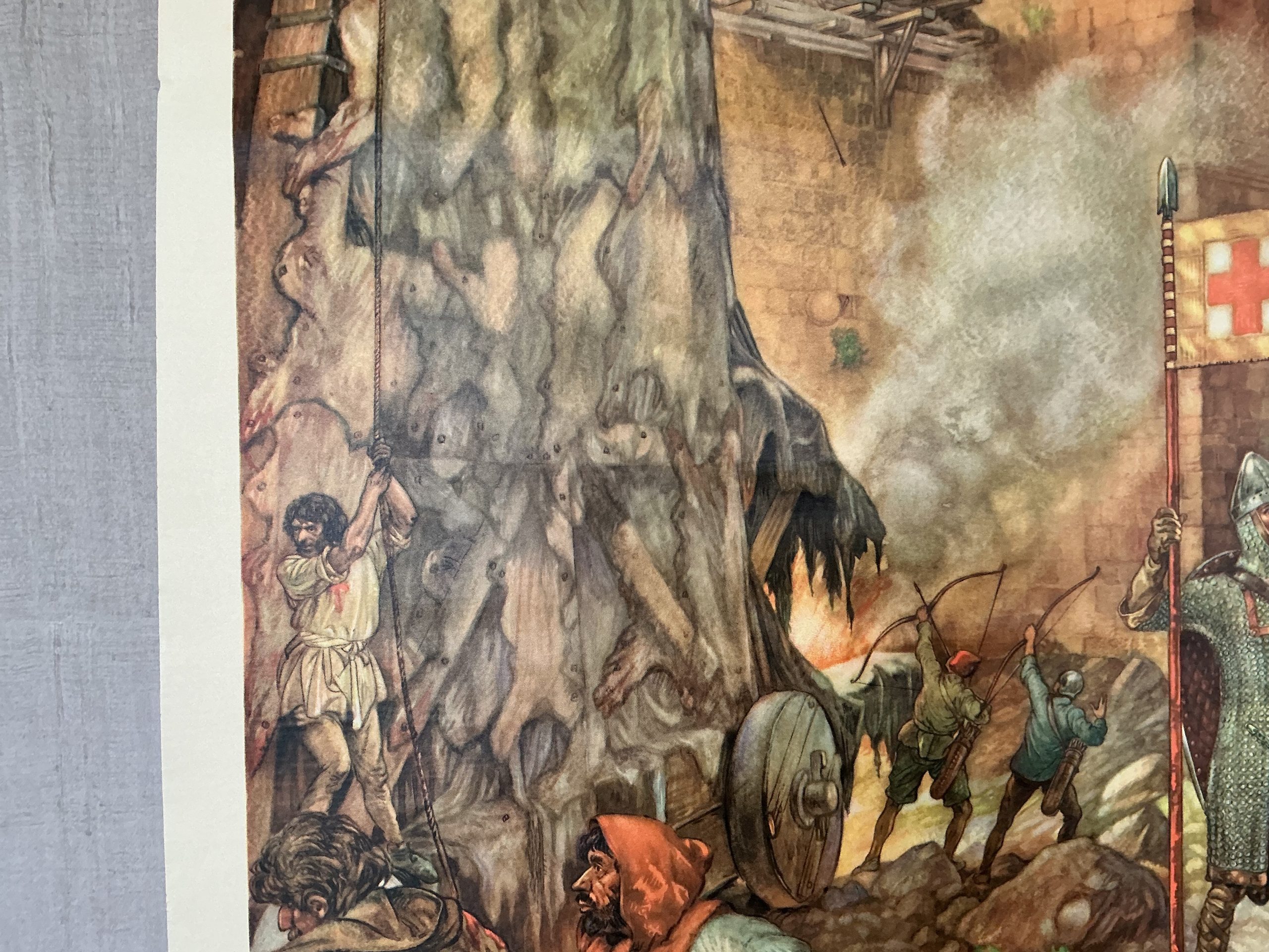 Oude Schoolkaart Kruisvaarders voor Jeruzalem (1099) - Afbeelding 5