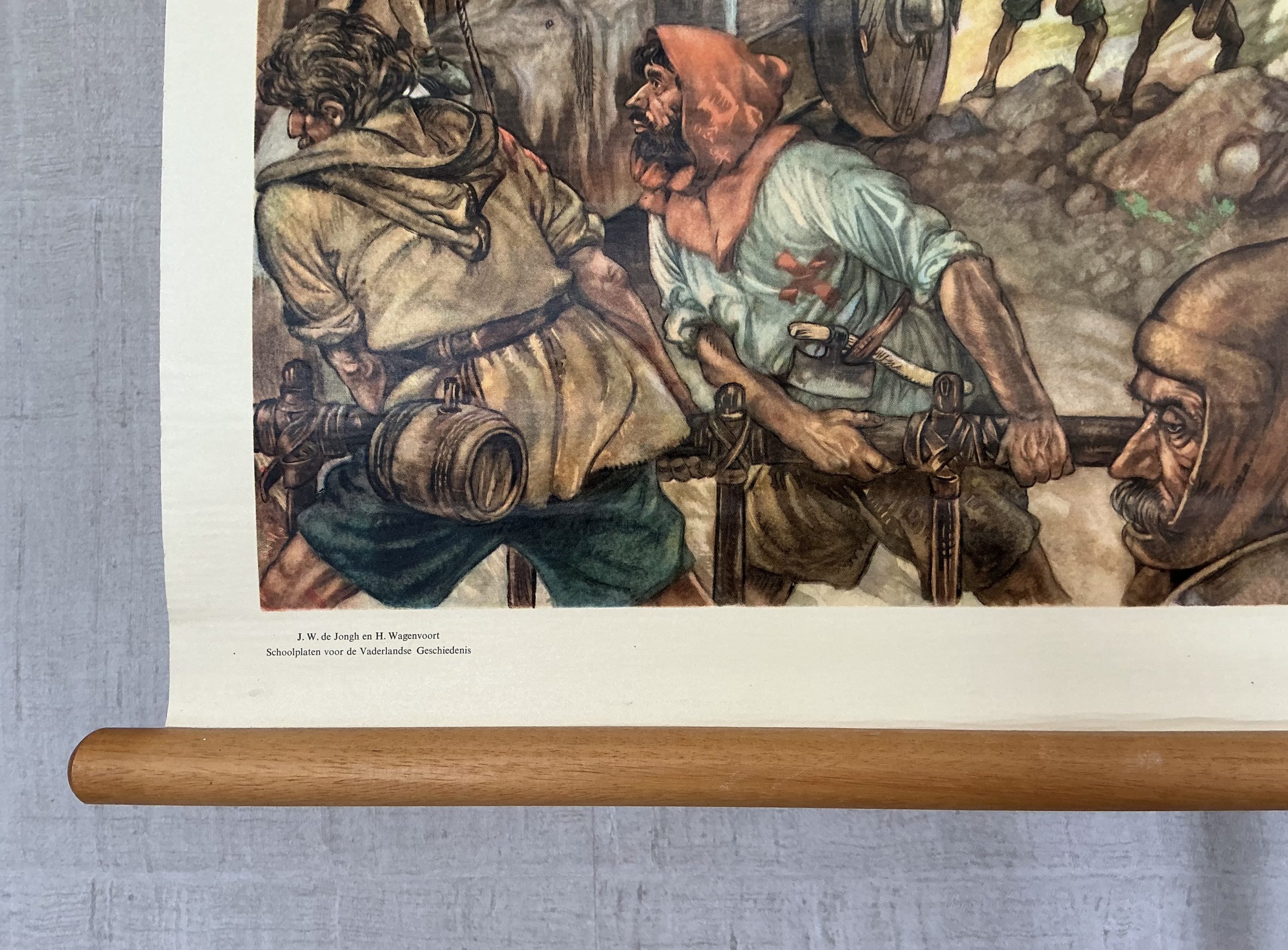 Oude Schoolkaart Kruisvaarders voor Jeruzalem (1099) - Afbeelding 8