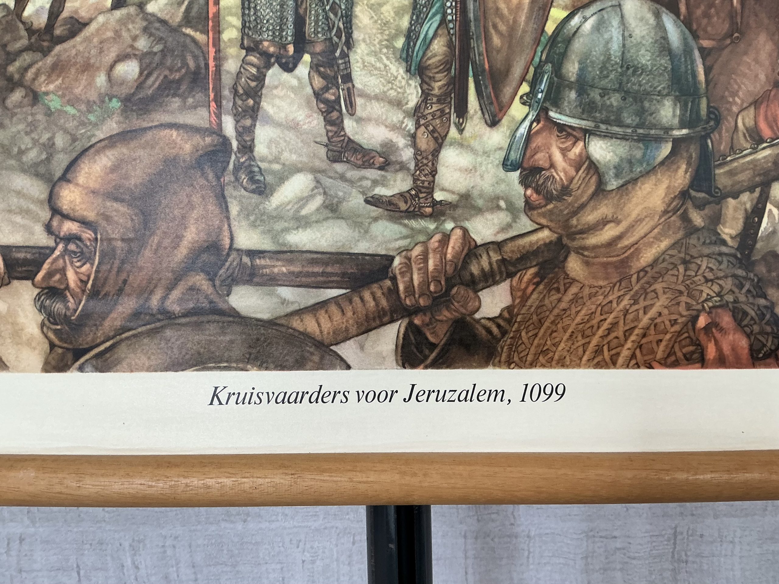 Oude Schoolkaart Kruisvaarders voor Jeruzalem (1099) - Afbeelding 9