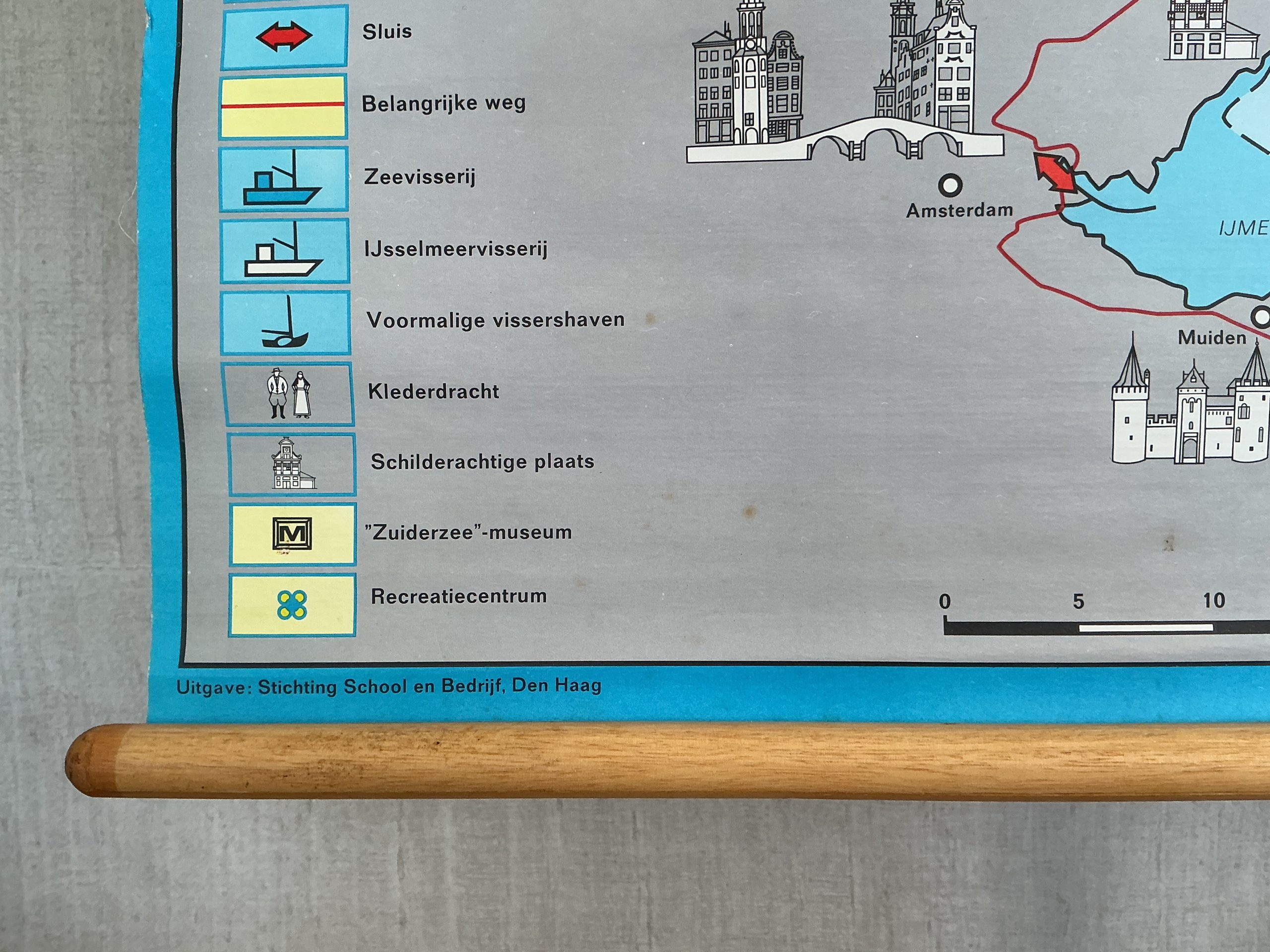 Oude Schoolkaart Land uit water - Afbeelding 8