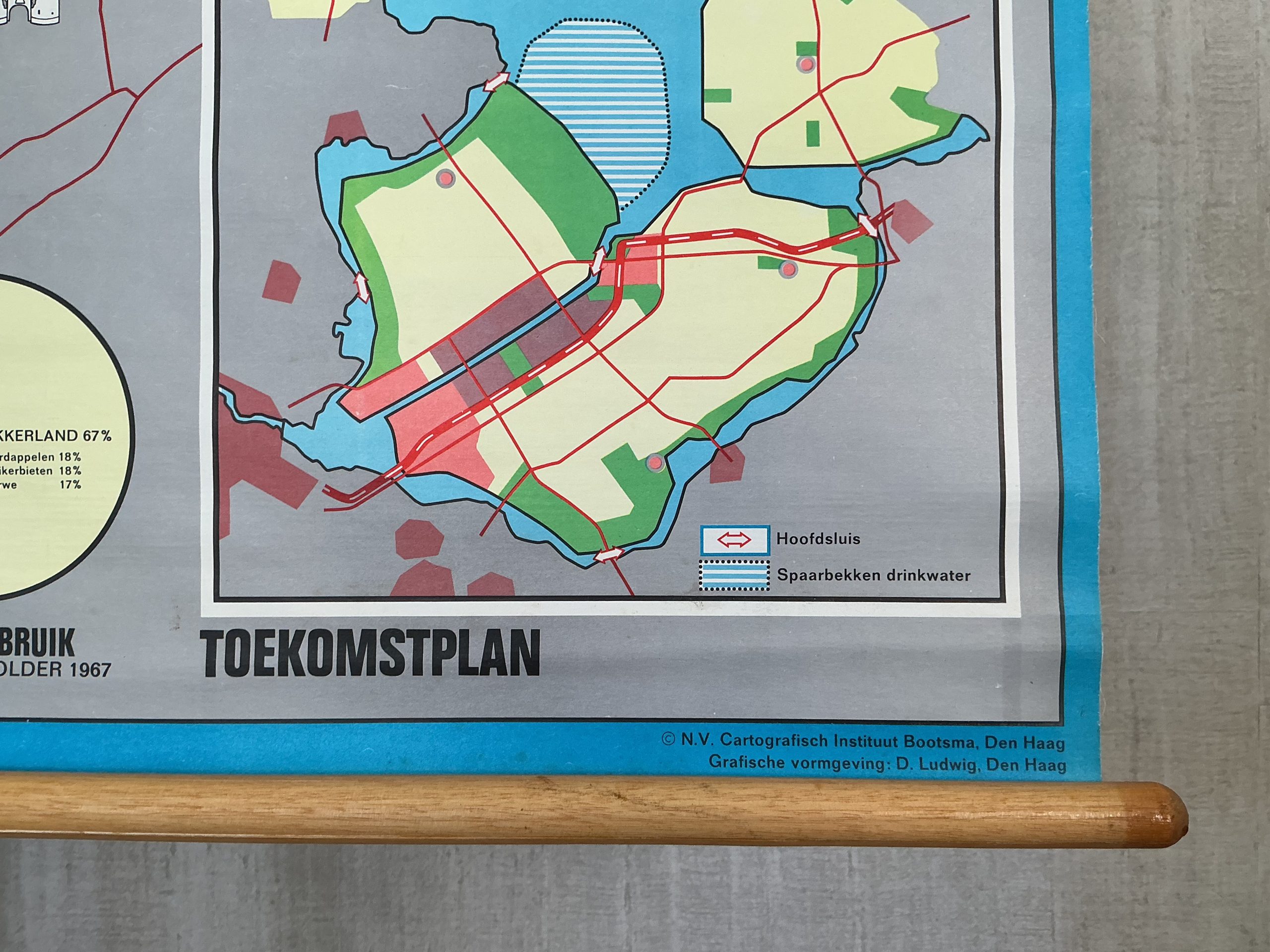 Oude Schoolkaart Land uit water - Afbeelding 10