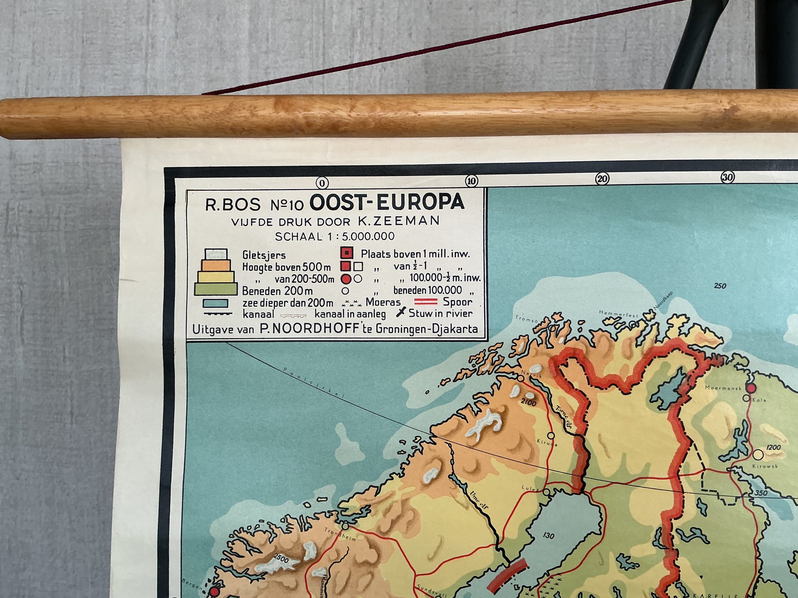 Oude Schoolkaart Oost-Europa - Afbeelding 2