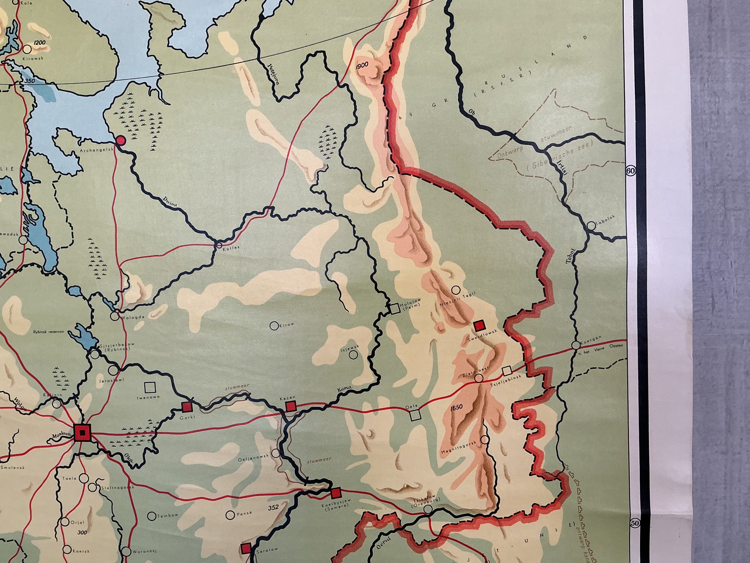 Oude Schoolkaart Oost-Europa - Afbeelding 5