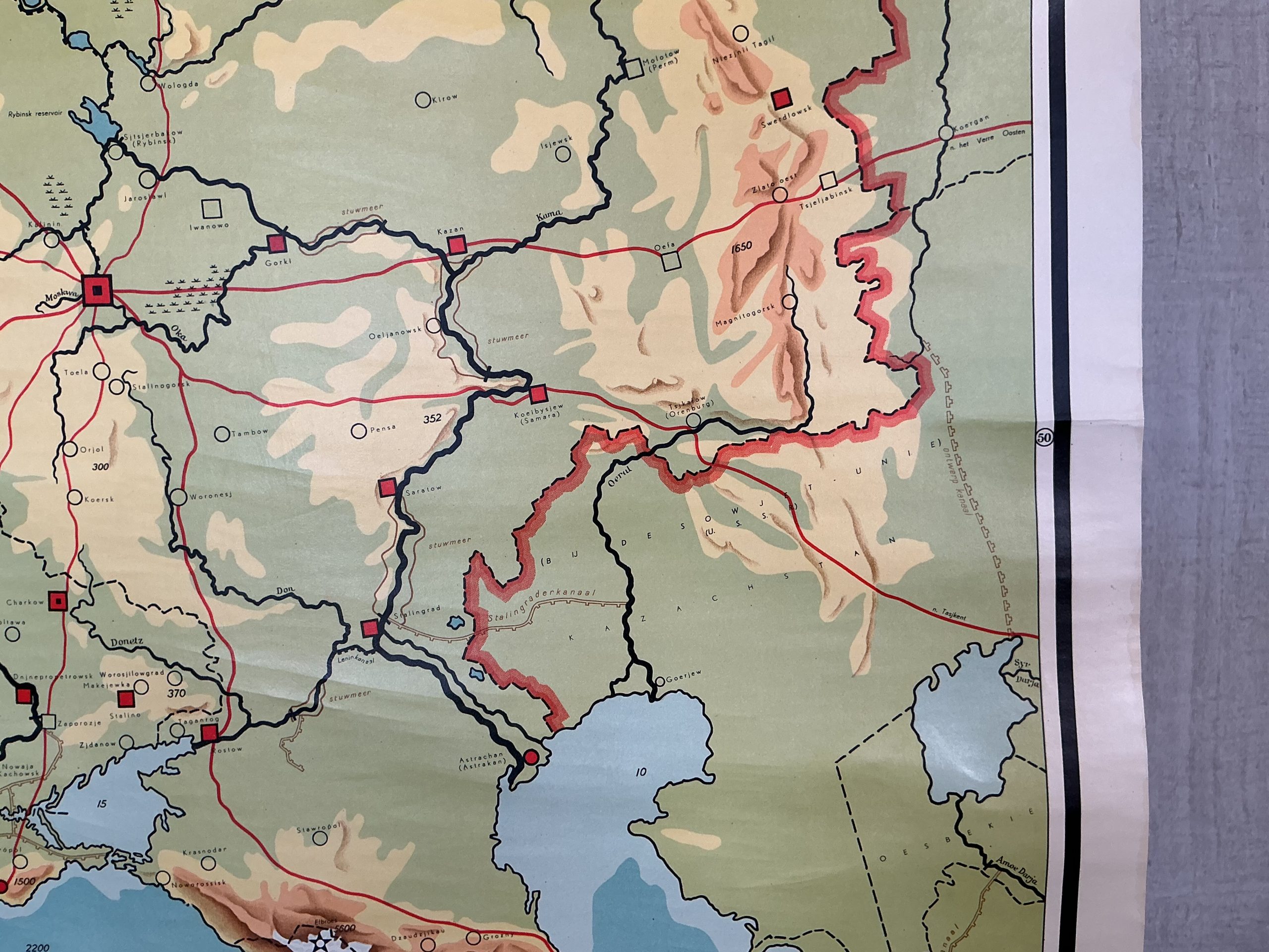 Oude Schoolkaart Oost-Europa - Afbeelding 7
