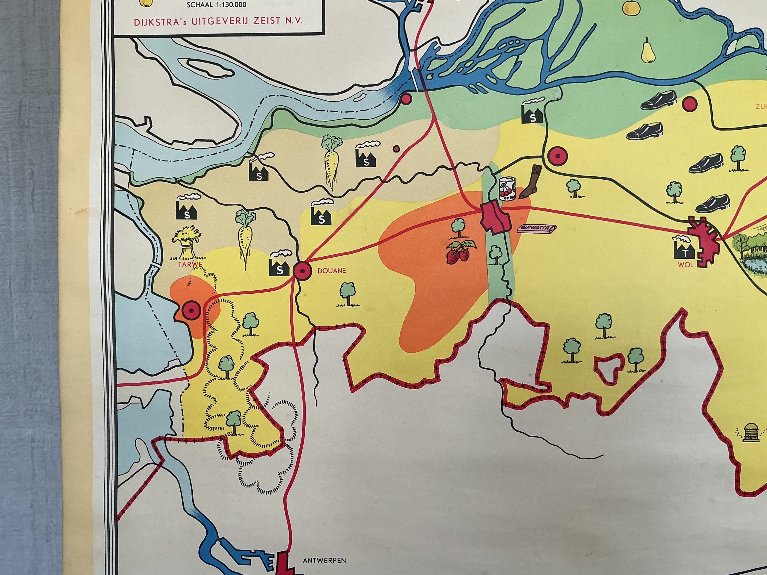 Oude Schoolkaart Noord-Brabant - Afbeelding 5