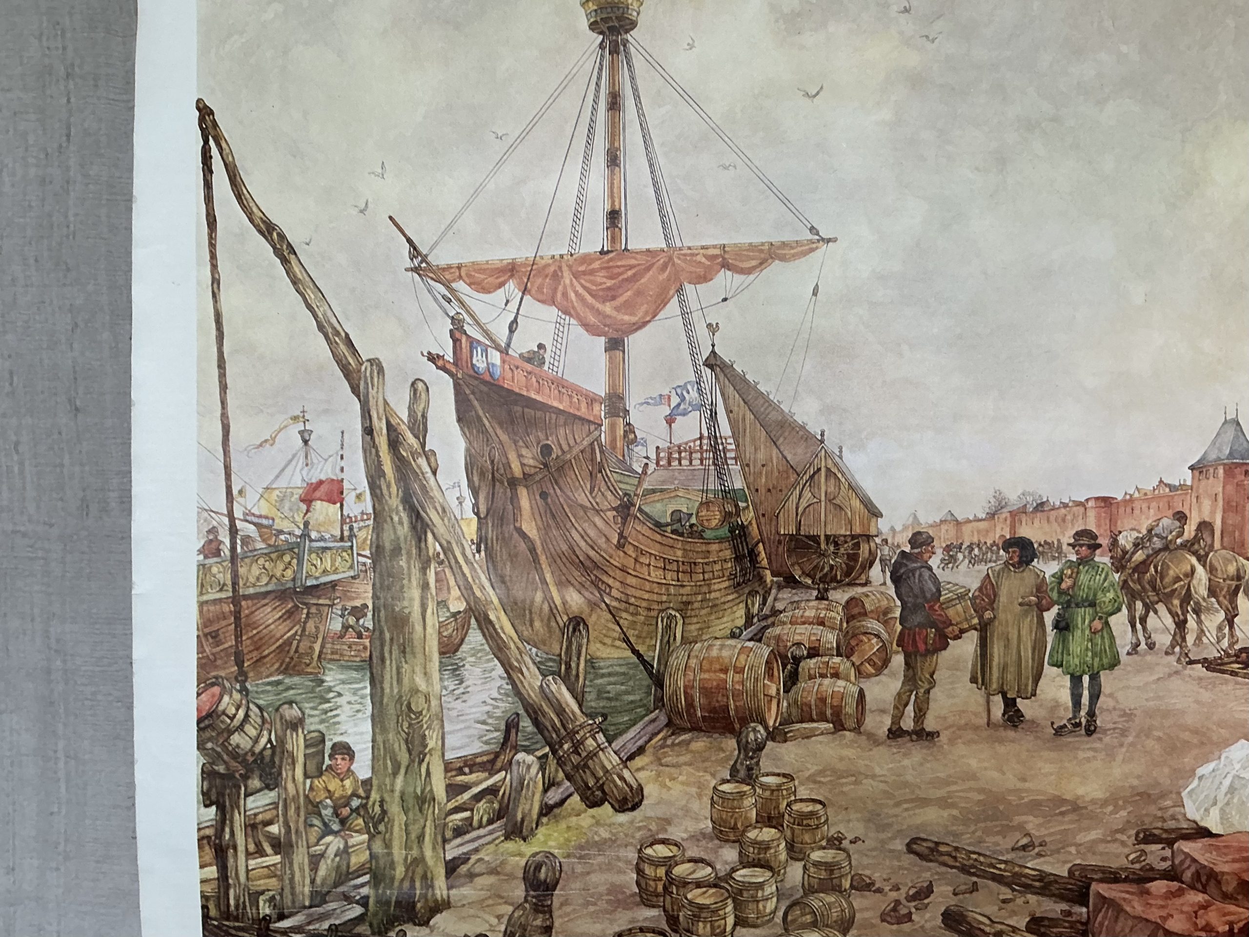Oude Schoolkaart De Hanzestad Kampen (1441) - Afbeelding 5