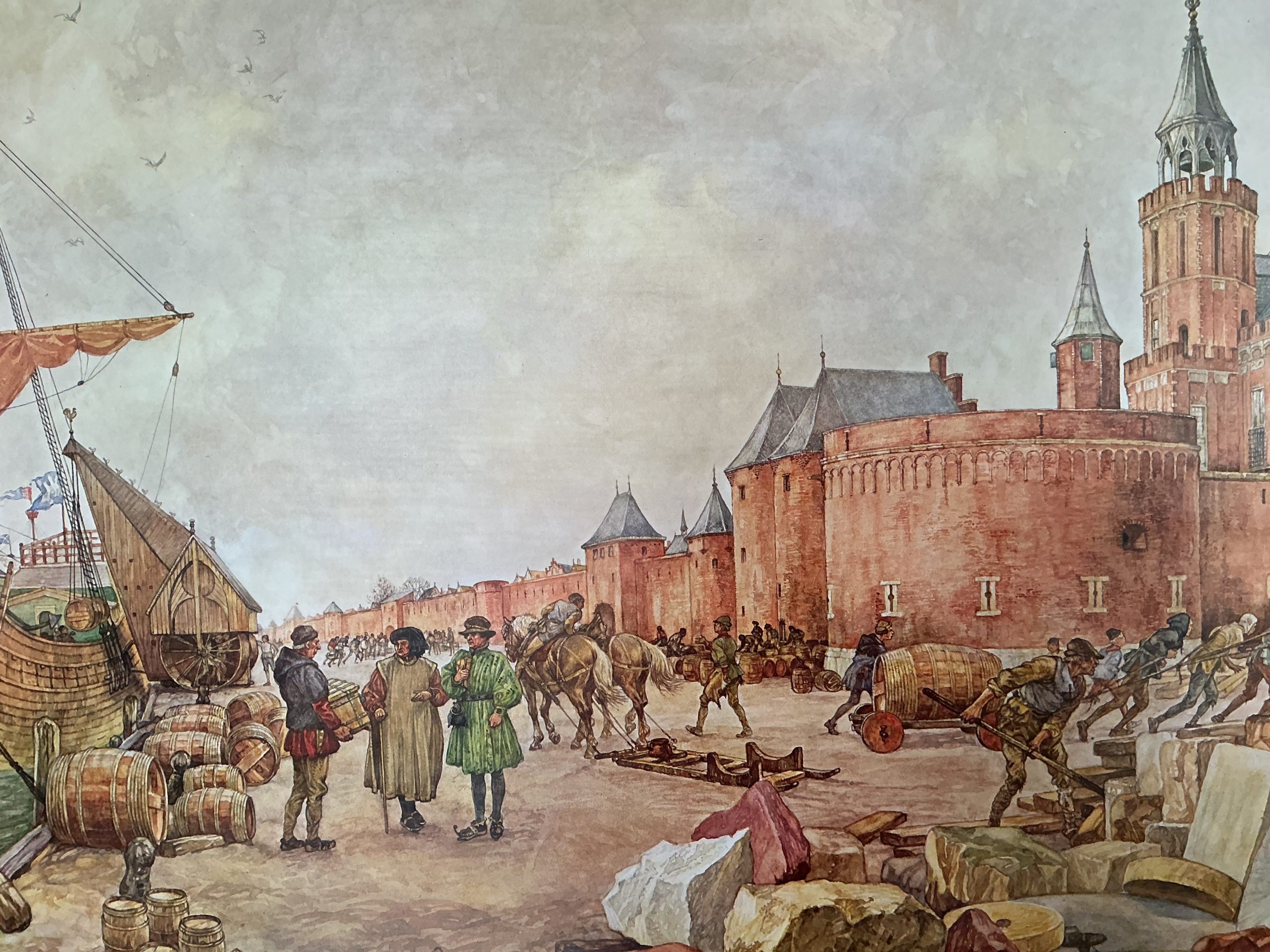 Oude Schoolkaart De Hanzestad Kampen (1441) - Afbeelding 6
