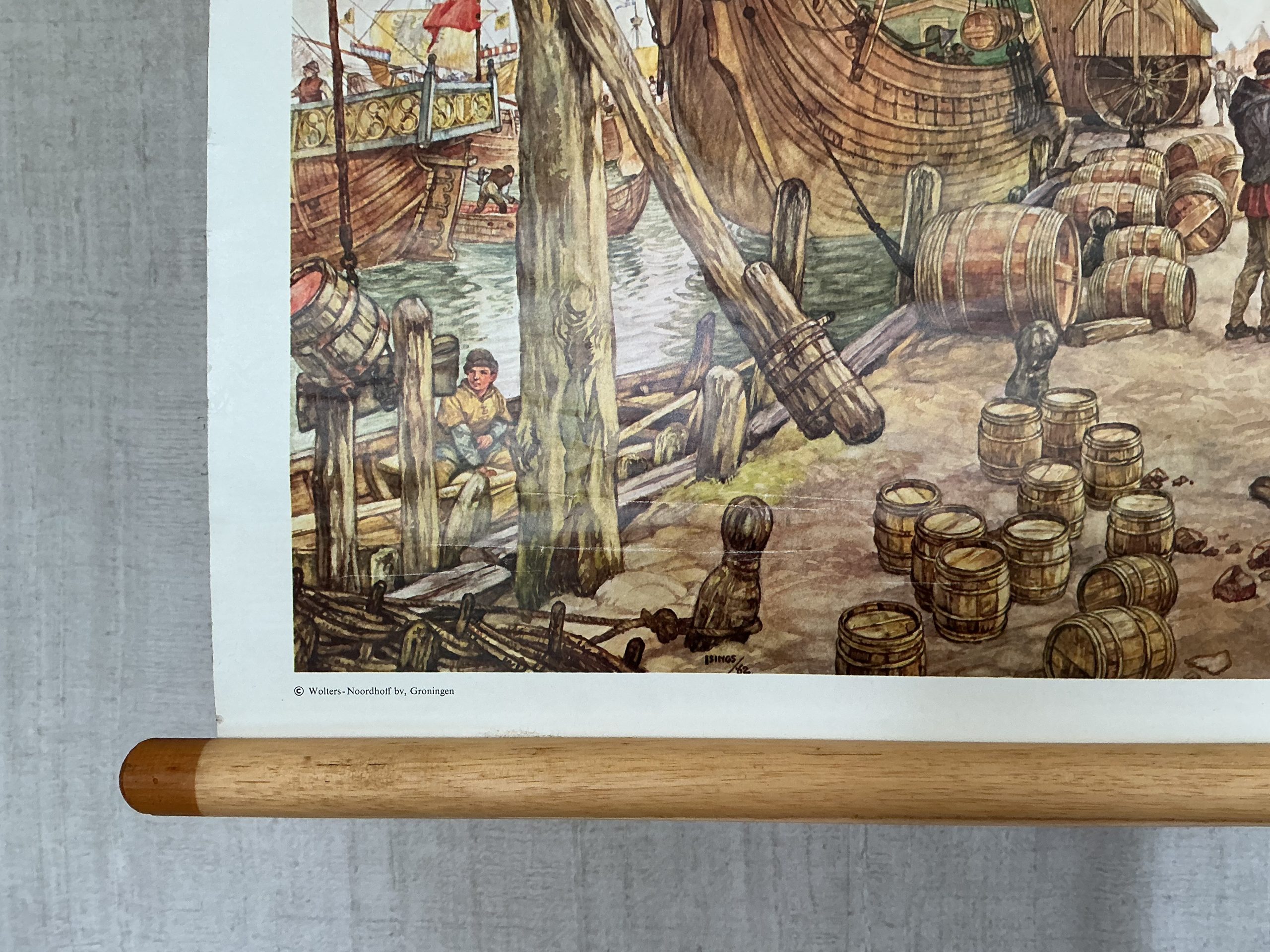 Oude Schoolkaart De Hanzestad Kampen (1441) - Afbeelding 8