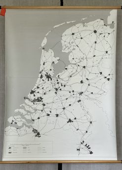 Schoolkaart Zwart/wit kaart van Nederland (beschrijfbaar)