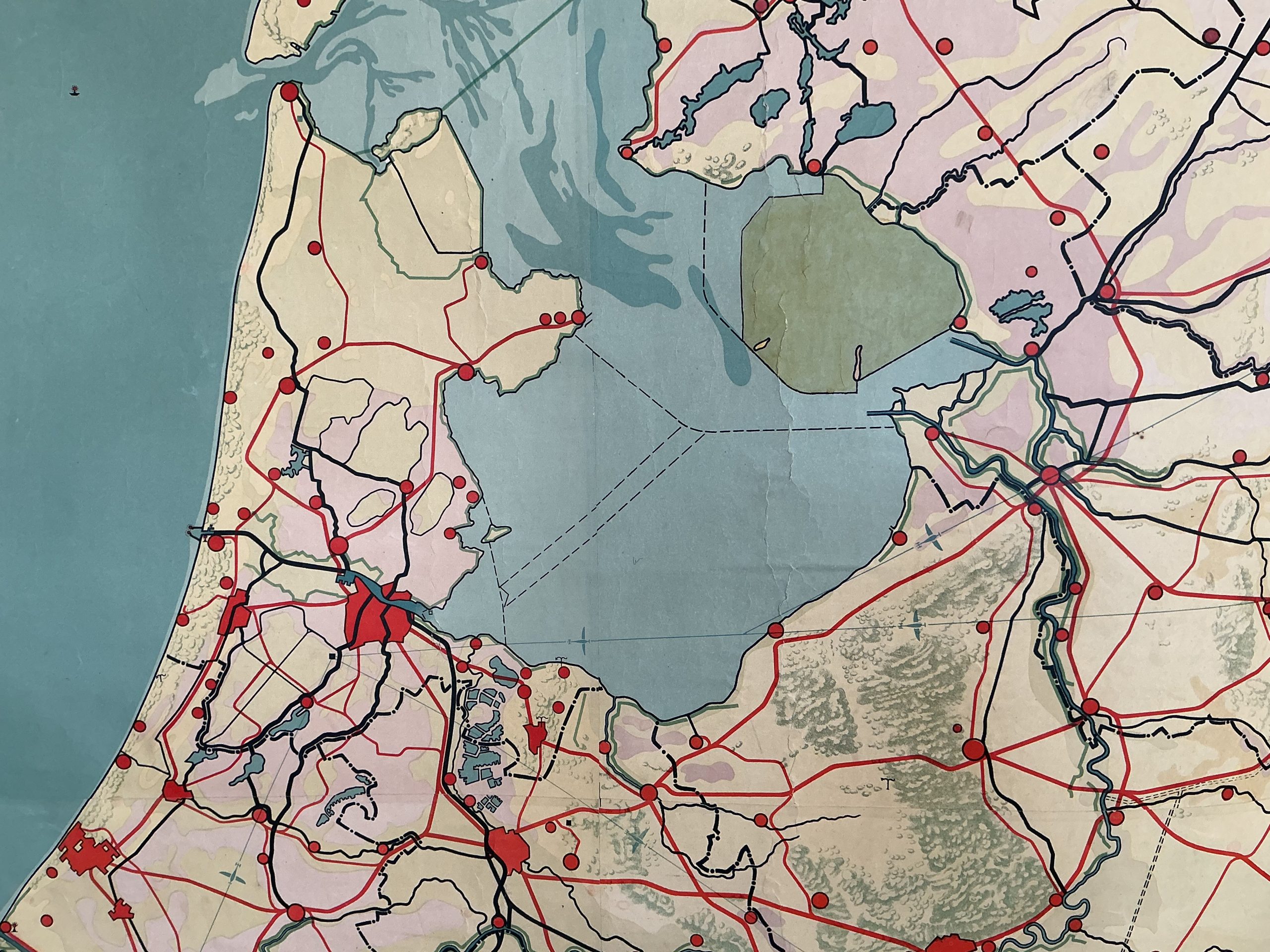 Oude Schoolkaart Eerste Wandkaart van Nederland - Afbeelding 6