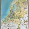 Oude Schoolkaart Tweede Wandkaart van Nederland