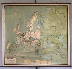 Zeer oude schoolwandkaart Europa – Luinge & Stegeman – 1932(Alleen afhalen)