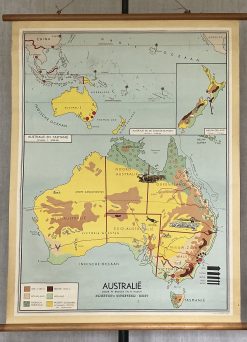 Oude Schoolkaart Australië
