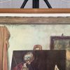 Oude Schoolkaart Rembrandt in zijn schildercaemer (1665) - Afbeelding 3