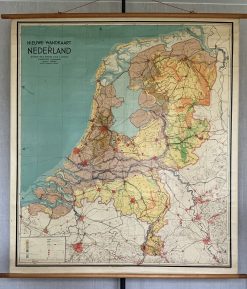 Oude Schoolkaart Nieuwe Wandkaart van Nederland
