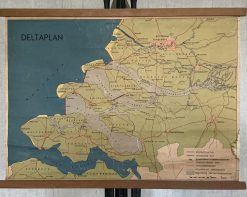 Oude Schoolkaart Deltaplan Zeeland