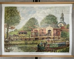 Oude schoollkaart Uit de tijd van de Trekschuit en de Dilligence