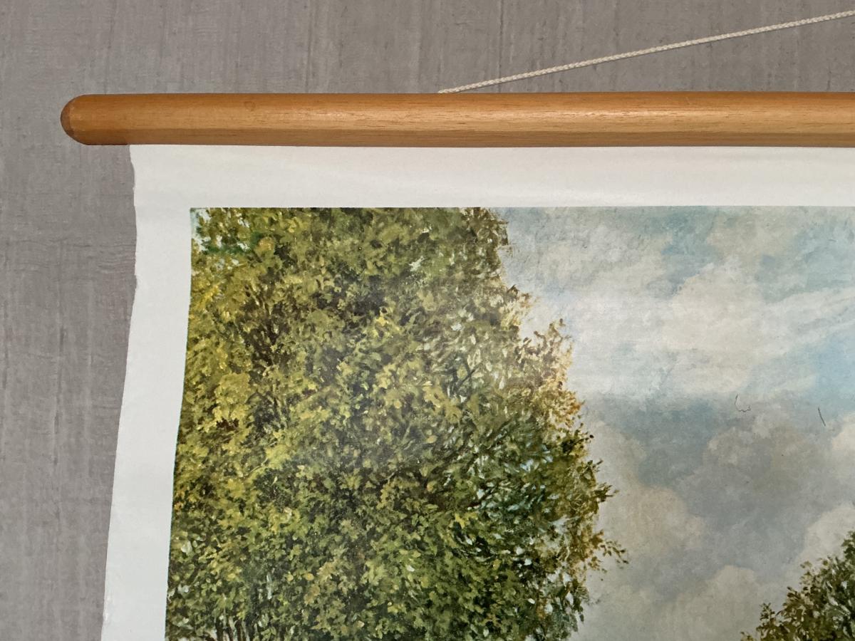 Oude schoollkaart Uit de tijd van de Trekschuit en de Dilligence - Afbeelding 2