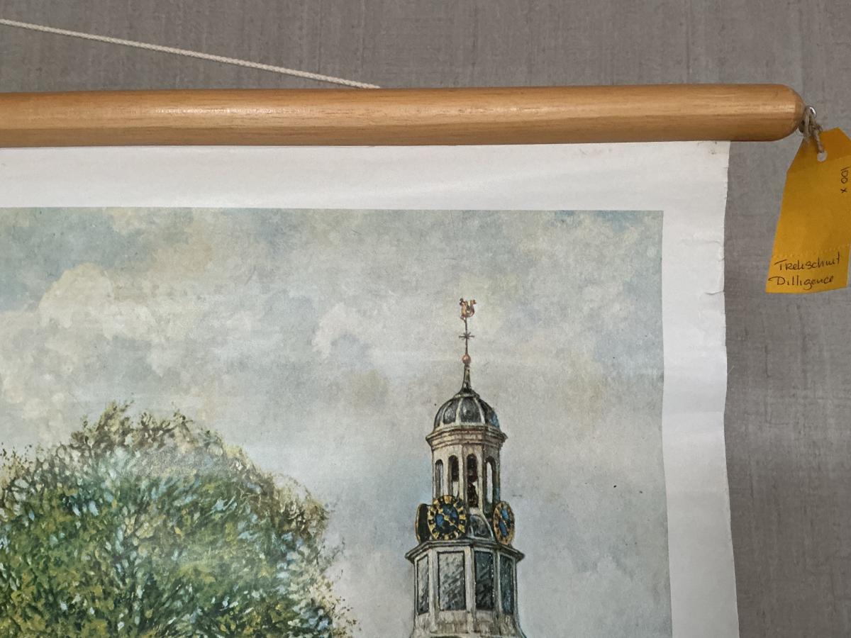 Oude schoollkaart Uit de tijd van de Trekschuit en de Dilligence - Afbeelding 4