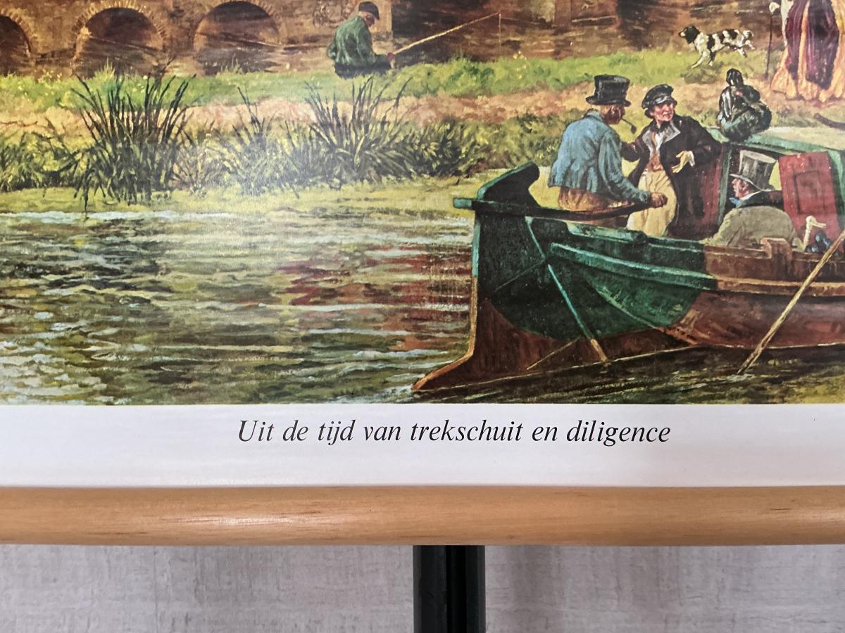 Oude schoollkaart Uit de tijd van de Trekschuit en de Dilligence - Afbeelding 9