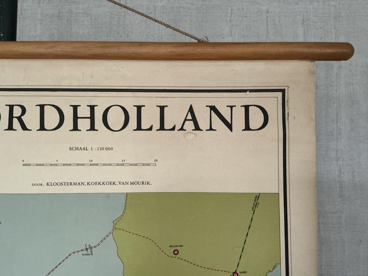 Oude Schoolkaart Noord-Holland - Afbeelding 3
