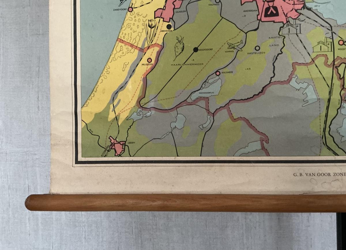 Oude Schoolkaart Noord-Holland - Afbeelding 8