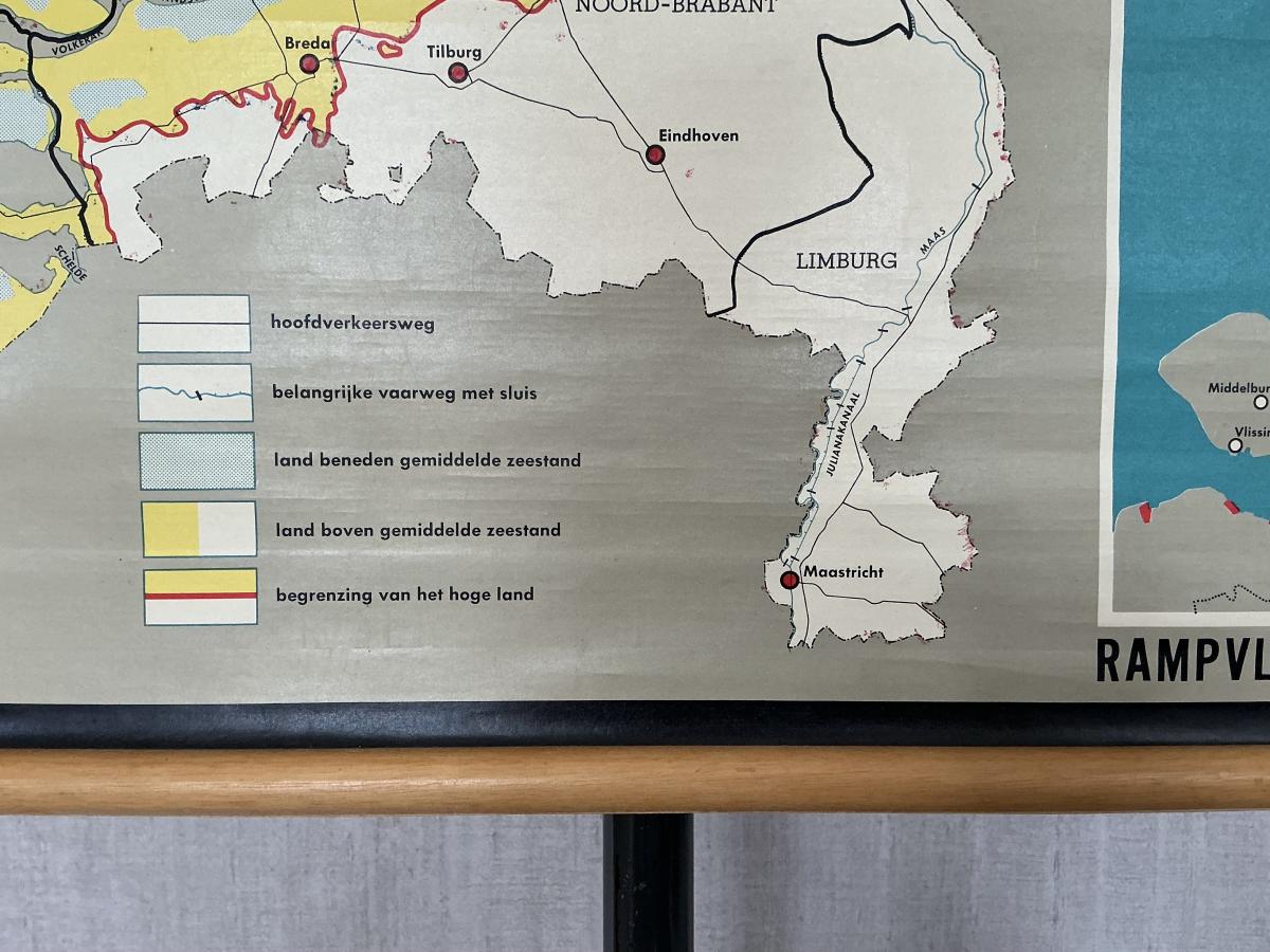 Oude Schoolkaart Bedreigd Waterland - Afbeelding 9