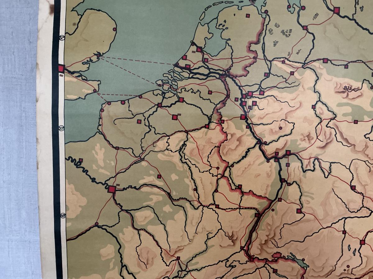 Oude Schoolkaart Duitsland - Afbeelding 5